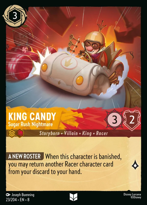 King Candy - Sugar Rush Nightmare — Disney Lorcana Character card from The Reign of Jafar