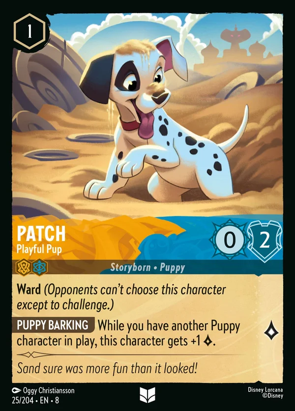 Patch - Playful Pup — Disney Lorcana Character card from The Reign of Jafar