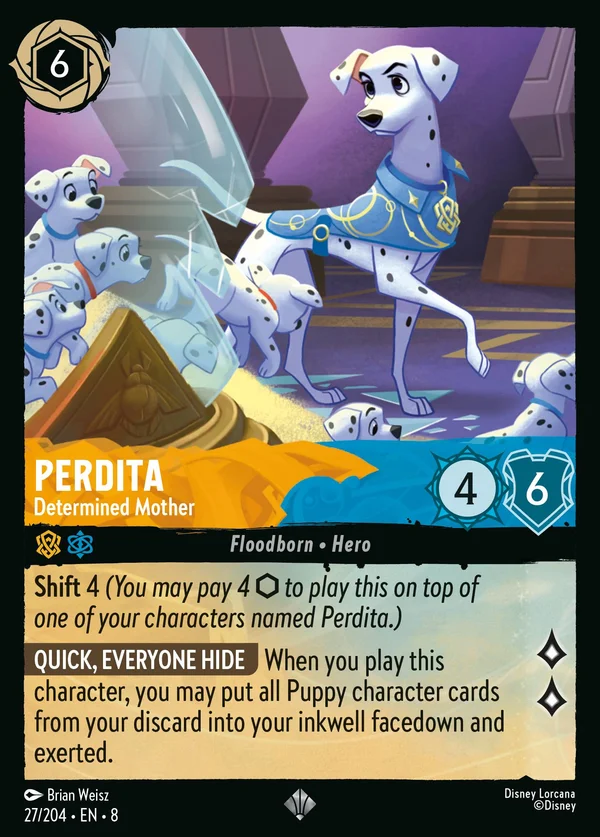 Perdita - Determined Mother — Disney Lorcana Character card from The Reign of Jafar