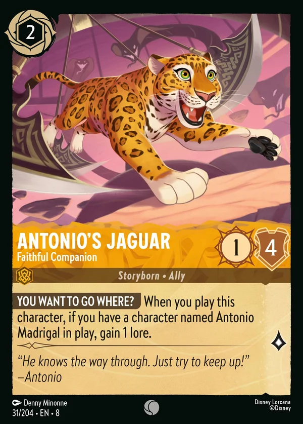 Antonio's Jaguar - Faithful Companion — Disney Lorcana Character card from The Reign of Jafar