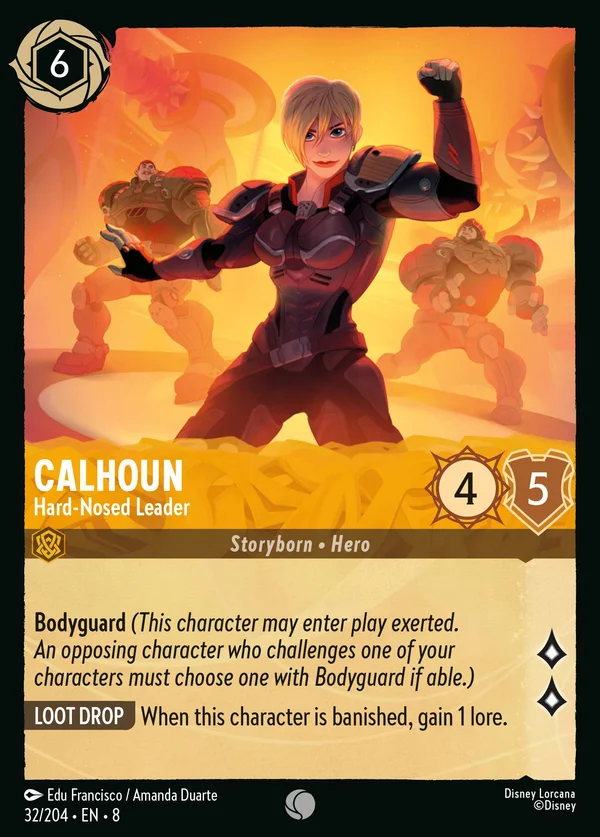 Calhoun - Hard-Nosed Leader — Disney Lorcana Character card from The Reign of Jafar