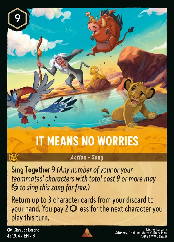 It Means No Worries — Disney Lorcana Action card from The Reign of Jafar
