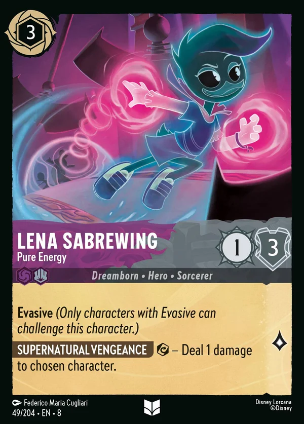 Lena Sabrewing - Pure Energy — Disney Lorcana Character card from The Reign of Jafar
