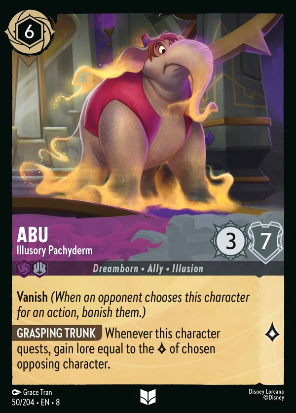 Abu - Illusory Pachyderm — Disney Lorcana Character card from The Reign of Jafar