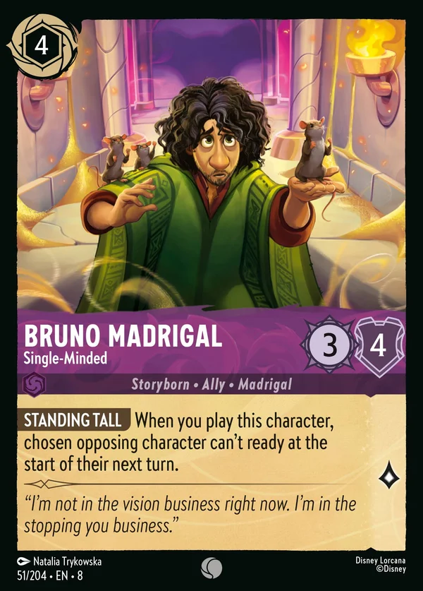 Bruno Madrigal - Single-Minded — Disney Lorcana Character card from The Reign of Jafar