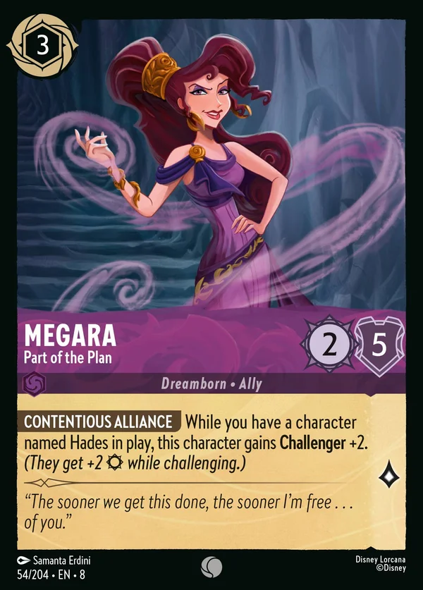 Megara - Part of the Plan — Disney Lorcana Character card from The Reign of Jafar