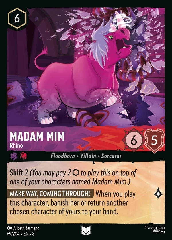 Madam Mim - Rhino — Disney Lorcana Character card from The Reign of Jafar