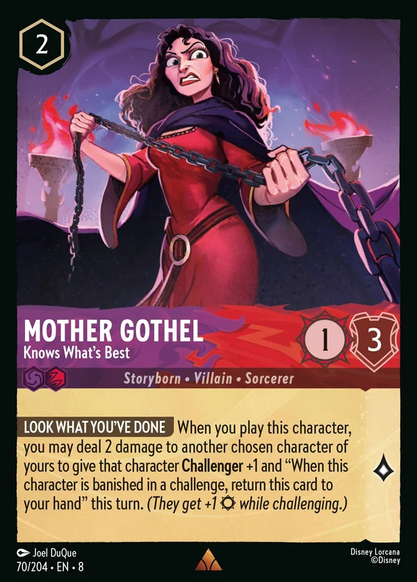 Mother Gothel - Knows What's Best — Disney Lorcana Character card from The Reign of Jafar