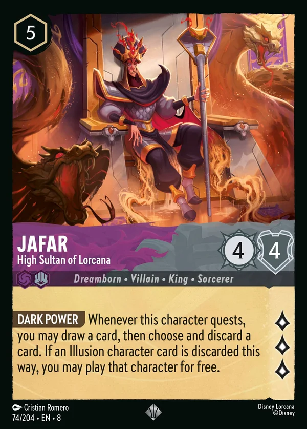 Jafar - High Sultan of Lorcana — Disney Lorcana Character card from The Reign of Jafar
