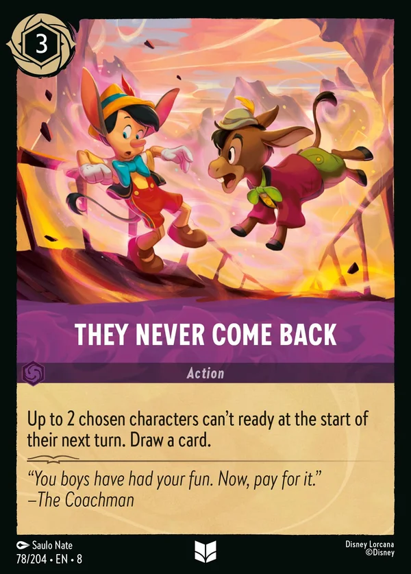 They Never Come Back — Disney Lorcana Action card from The Reign of Jafar
