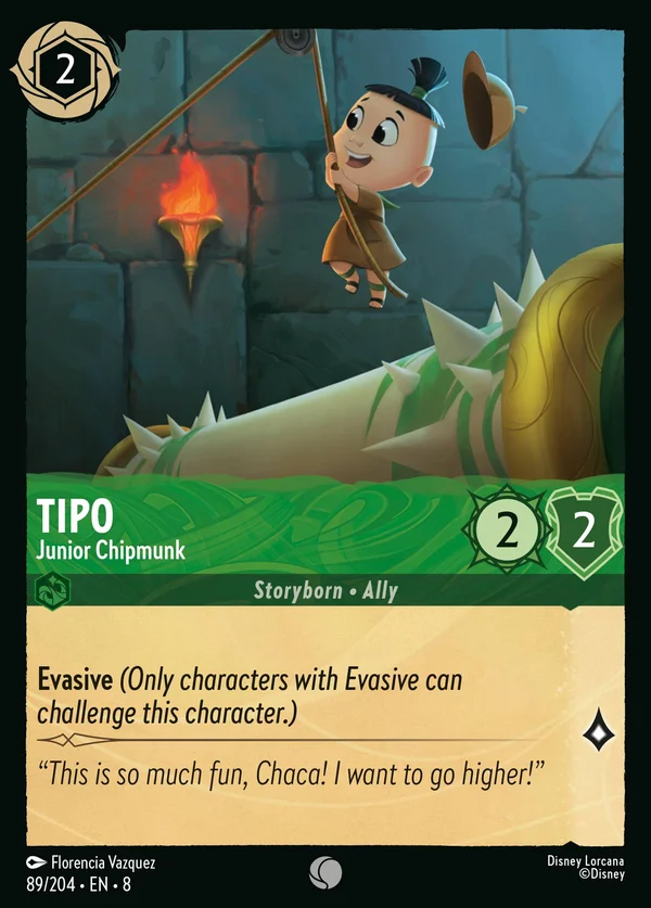 Tipo - Junior Chipmunk — Disney Lorcana Character card from The Reign of Jafar