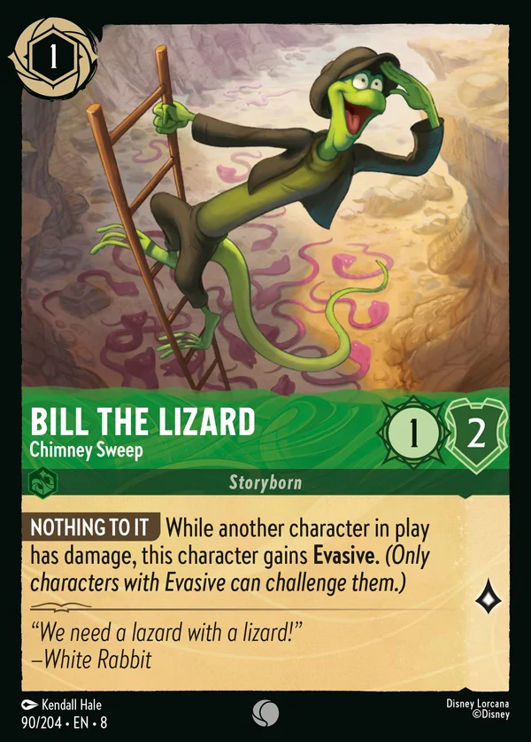 Bill the Lizard - Chimney Sweep — Disney Lorcana Character card from The Reign of Jafar
