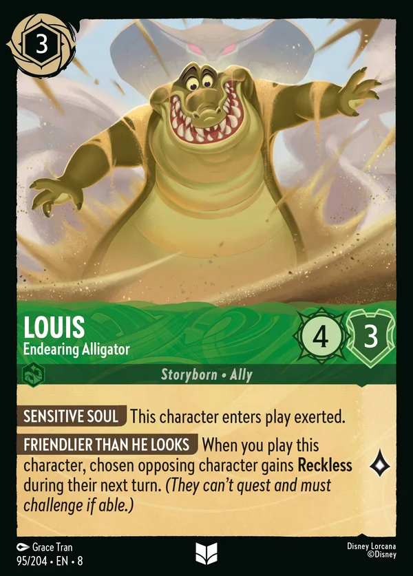 Louis - Endearing Alligator — Disney Lorcana Character card from The Reign of Jafar