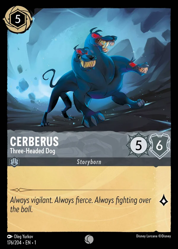 Cerberus - Three-Headed Dog — Disney Lorcana Character card from The First Chapter