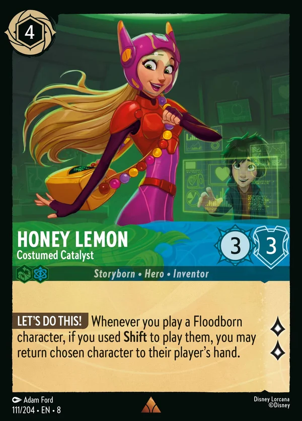 Honey Lemon - Costumed Catalyst — Disney Lorcana Character card from The Reign of Jafar