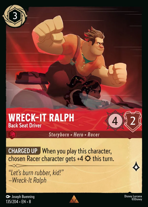 Wreck-It Ralph - Back Seat Driver — Disney Lorcana Character card from The Reign of Jafar