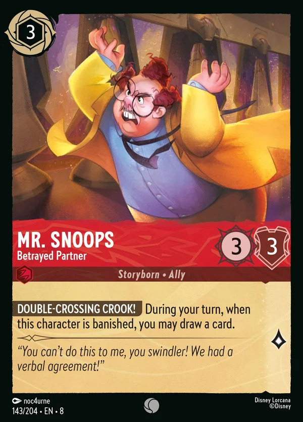 Mr. Snoops - Betrayed Partner — Disney Lorcana Character card from The Reign of Jafar