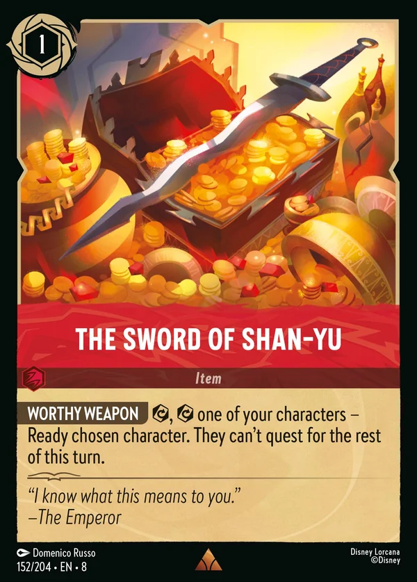 The Sword of Shan-Yu — Disney Lorcana Item card from The Reign of Jafar