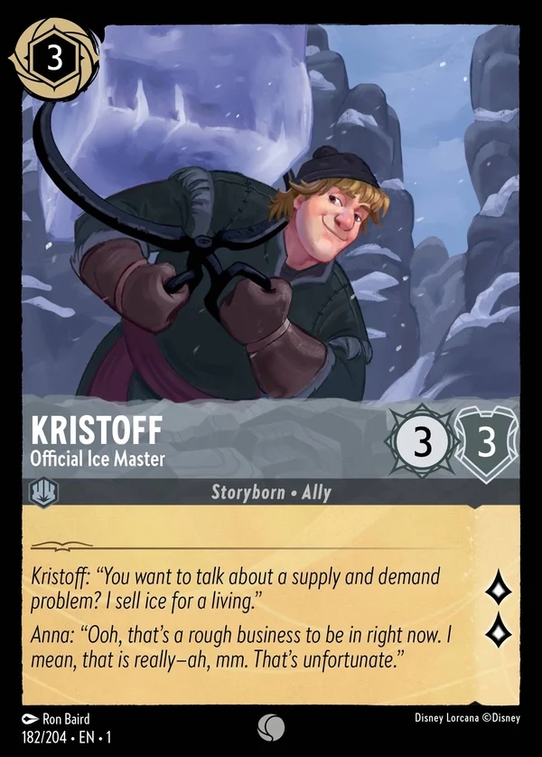 Kristoff - Official Ice Master — Disney Lorcana Character card from The First Chapter