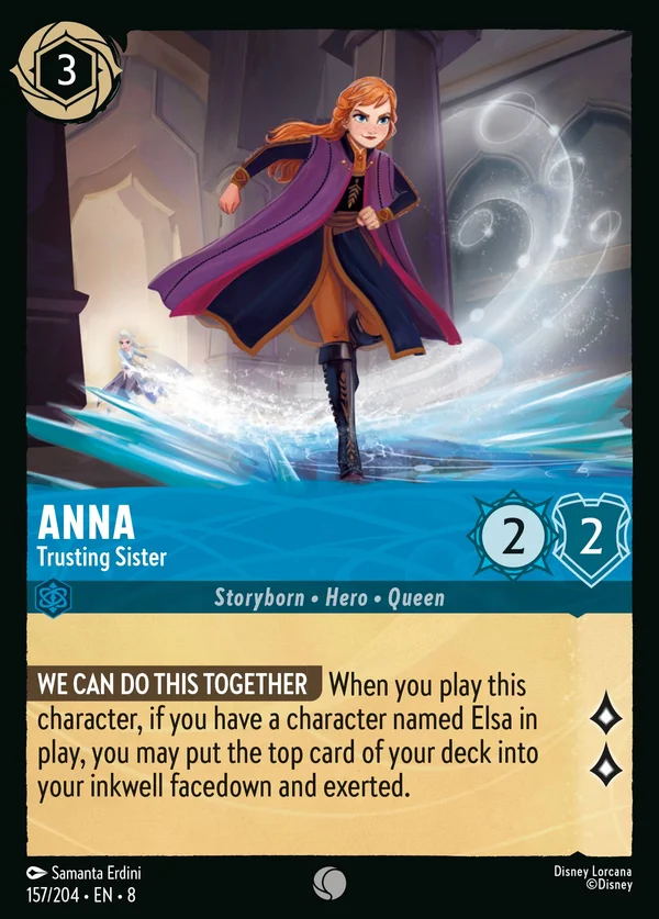 Anna - Trusting Sister — Disney Lorcana Character card from The Reign of Jafar