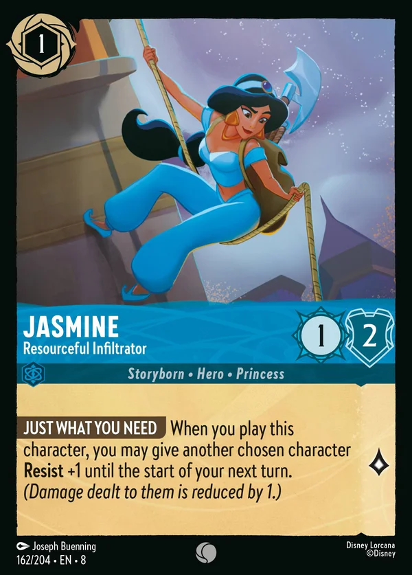Jasmine - Resourceful Infiltrator — Disney Lorcana Character card from The Reign of Jafar
