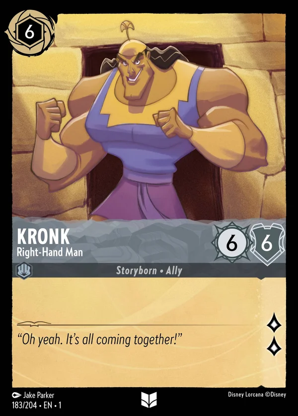 Kronk - Right-Hand Man — Disney Lorcana Character card from The First Chapter