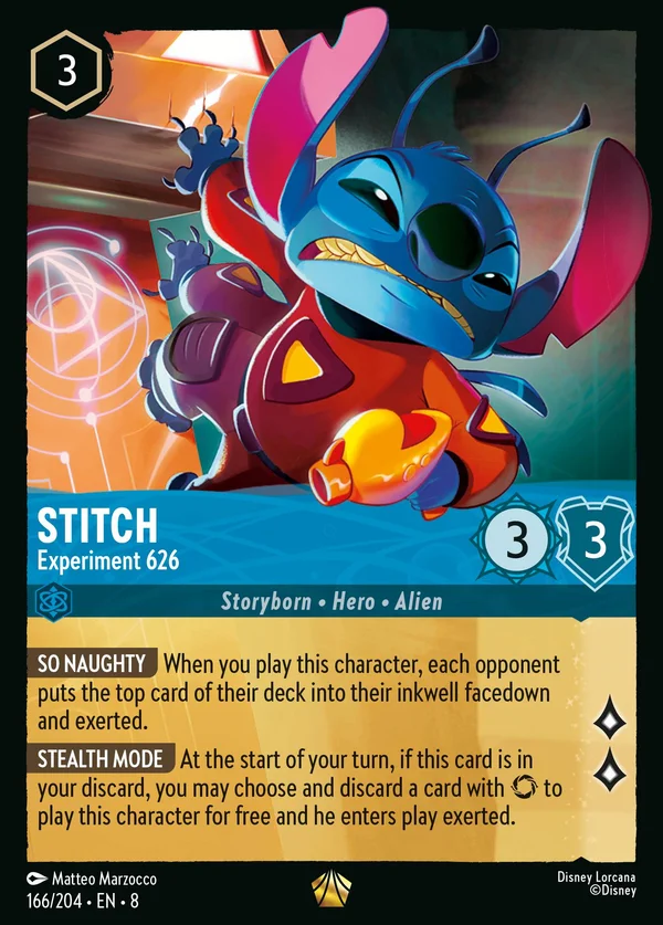 Stitch - Experiment 626 — Disney Lorcana Character card from The Reign of Jafar