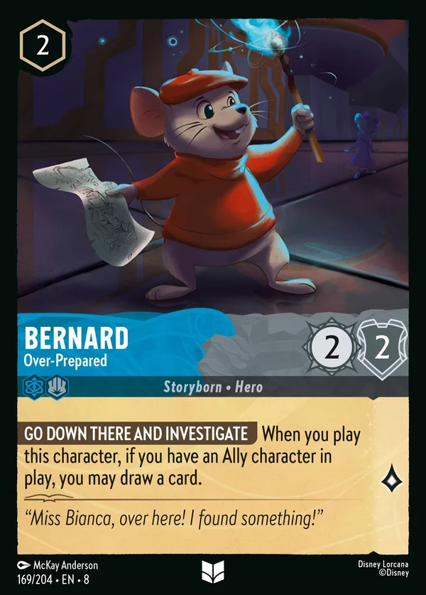 Bernard - Over-Prepared — Disney Lorcana Character card from The Reign of Jafar