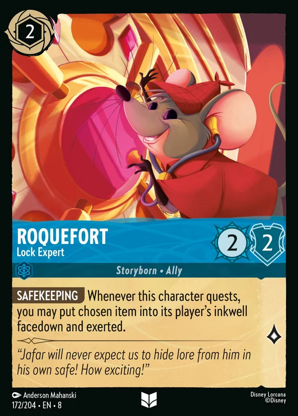 Roquefort - Lock Expert — Disney Lorcana Character card from The Reign of Jafar