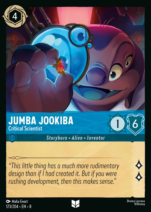 Jumba Jookiba - Critical Scientist — Disney Lorcana Character card from The Reign of Jafar