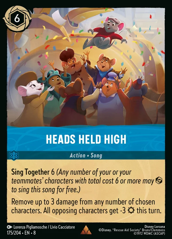Heads Held High — Disney Lorcana Action card from The Reign of Jafar