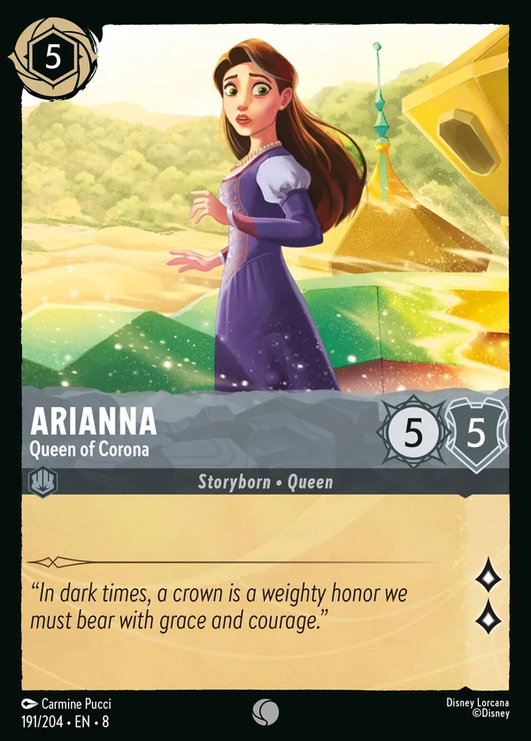 Arianna - Queen of Corona — Disney Lorcana Character card from The Reign of Jafar