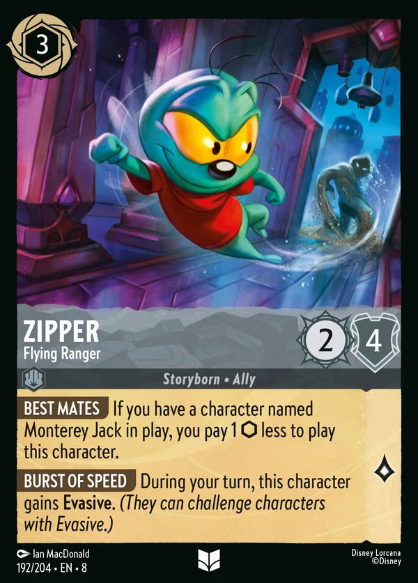 Zipper - Flying Ranger — Disney Lorcana Character card from The Reign of Jafar