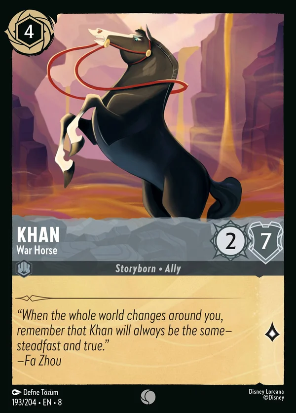 Khan - War Horse — Disney Lorcana Character card from The Reign of Jafar