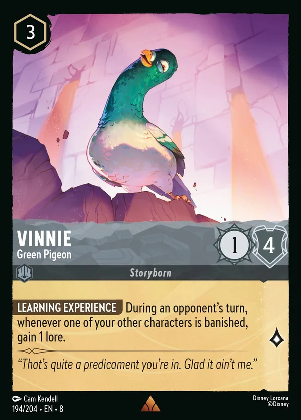 Vinnie - Green Pigeon — Disney Lorcana Character card from The Reign of Jafar