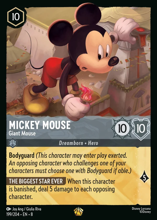 Mickey Mouse - Giant Mouse — Disney Lorcana Character card from The Reign of Jafar