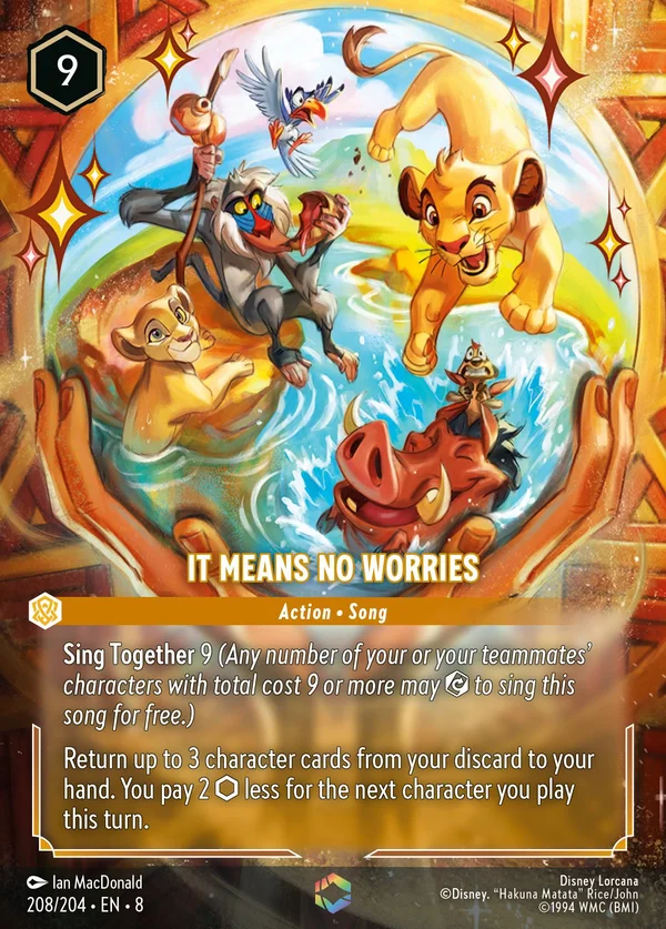 It Means No Worries — Disney Lorcana Action card from The Reign of Jafar