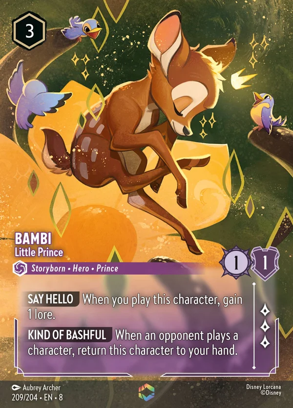 Bambi - Little Prince — Disney Lorcana Character card from The Reign of Jafar