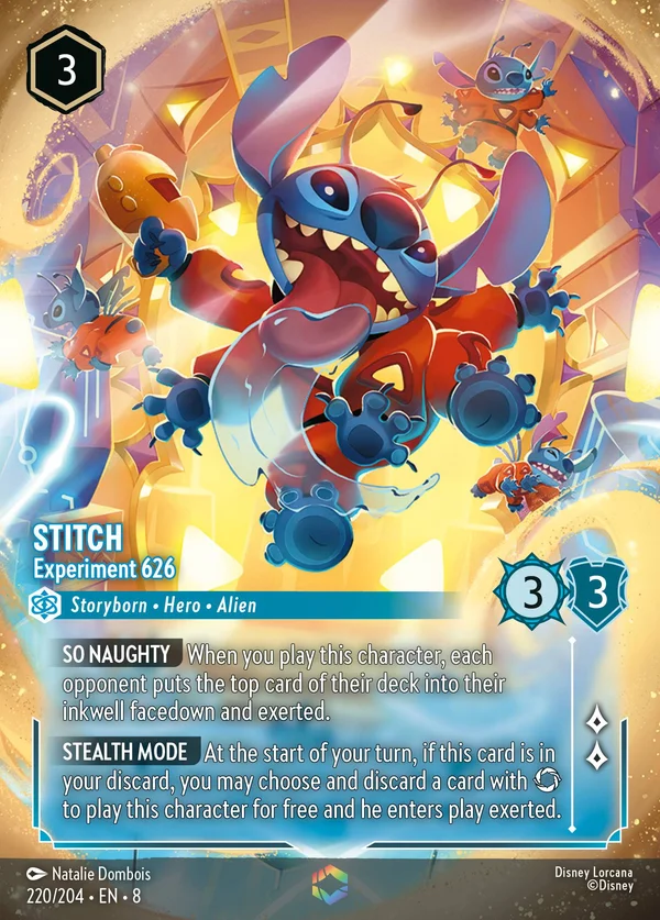 Stitch - Experiment 626 — Disney Lorcana Character card from The Reign of Jafar