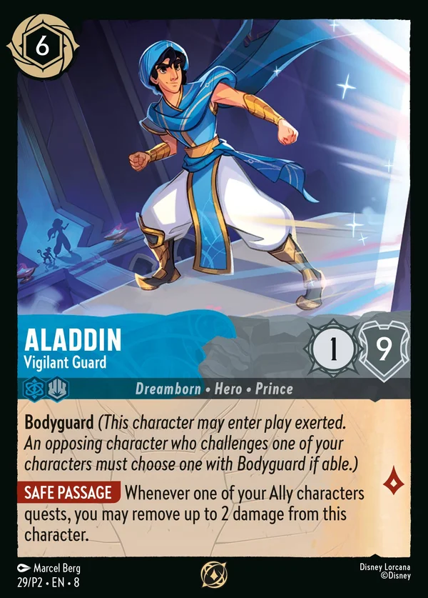 Aladdin - Vigilant Guard — Disney Lorcana Character card from The Reign of Jafar