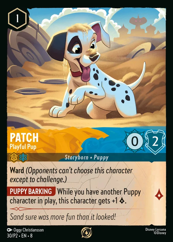 Patch - Playful Pup — Disney Lorcana Character card from The Reign of Jafar