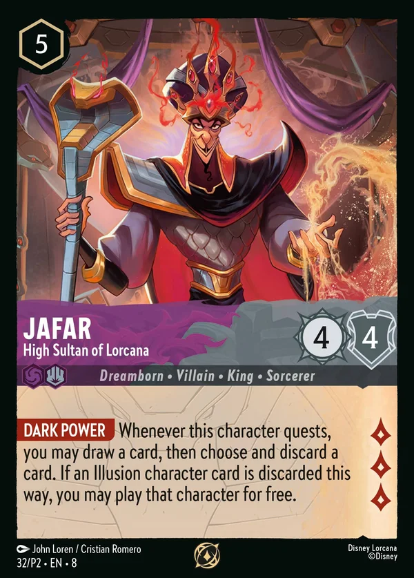 Jafar - High Sultan of Lorcana — Disney Lorcana Character card from The Reign of Jafar