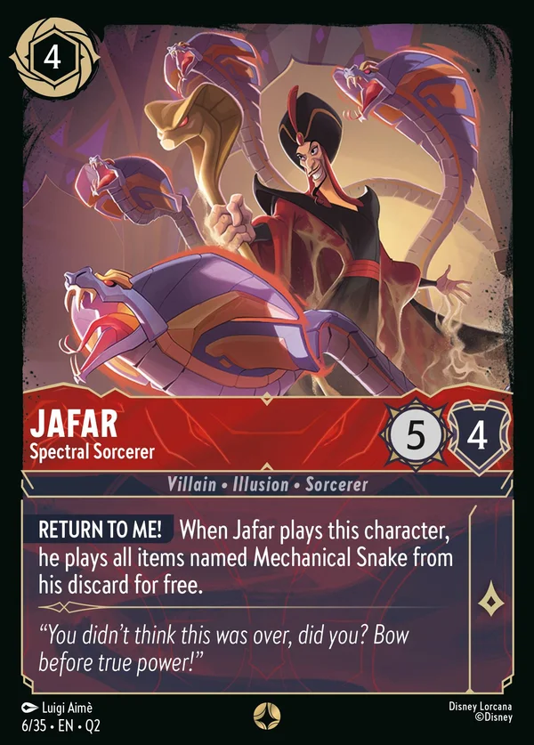 Jafar - Spectral Sorcerer — Disney Lorcana Character card from Illumineer's Quest: Palace Heist