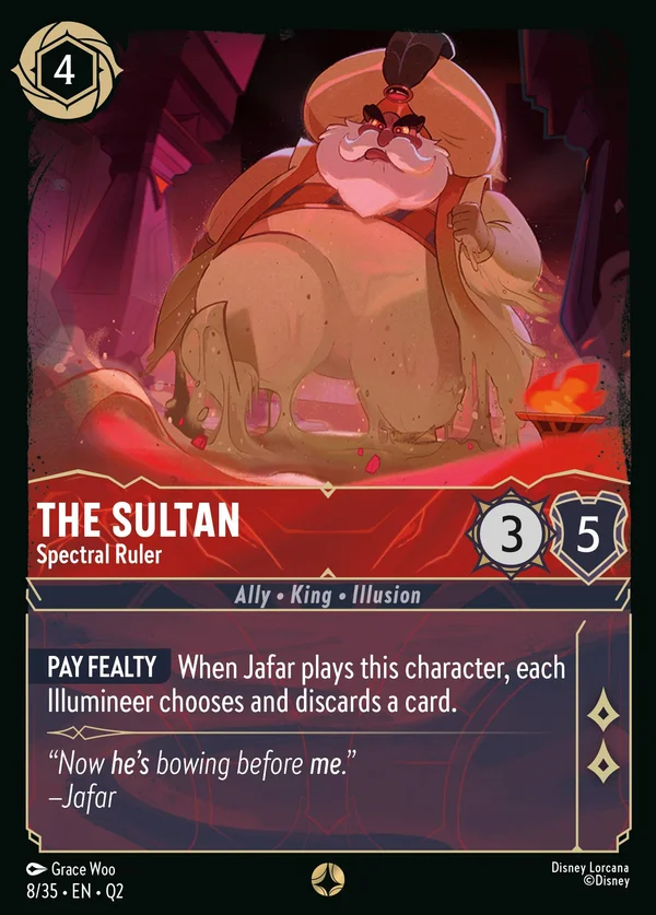 The Sultan - Spectral Ruler — Disney Lorcana Character card from Illumineer's Quest: Palace Heist