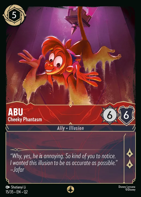 Abu - Cheeky Phantasm — Disney Lorcana Character card from Illumineer's Quest: Palace Heist