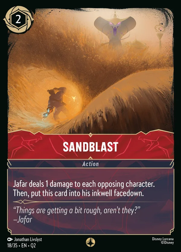 Sandblast — Disney Lorcana Action card from Illumineer's Quest: Palace Heist