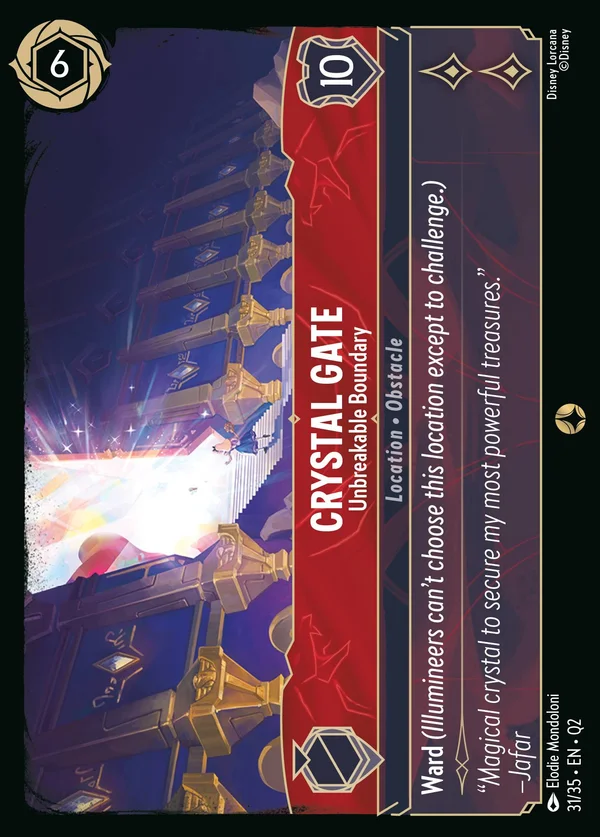 Crystal Gate - Unbreakable Boundary — Disney Lorcana Location card from Illumineer's Quest: Palace Heist