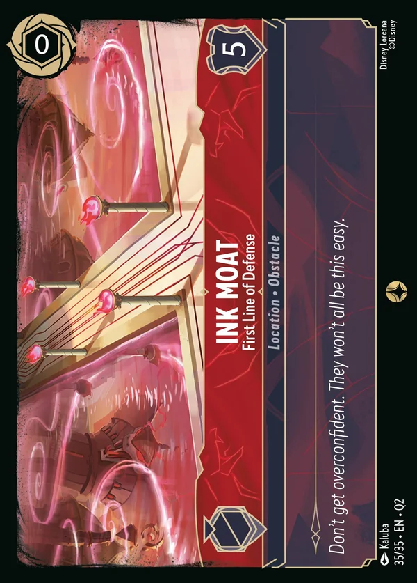 Ink Moat - First Line of Defense — Disney Lorcana Location card from Illumineer's Quest: Palace Heist