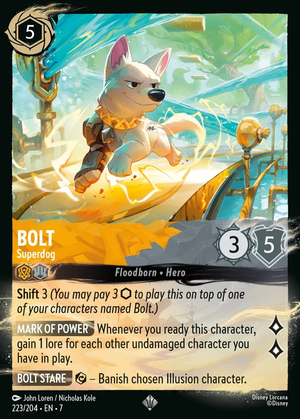 Bolt - Superdog — Disney Lorcana Character card from Archazia's Island