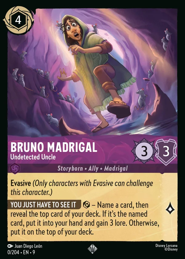 Bruno Madrigal - Undetected Uncle — Disney Lorcana Character card from Fabled